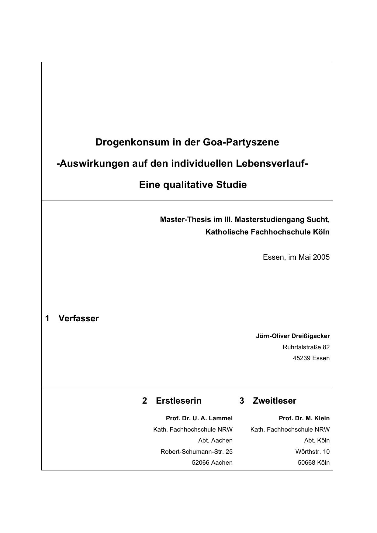 Drogenkonsum in der Goa-Partyszene