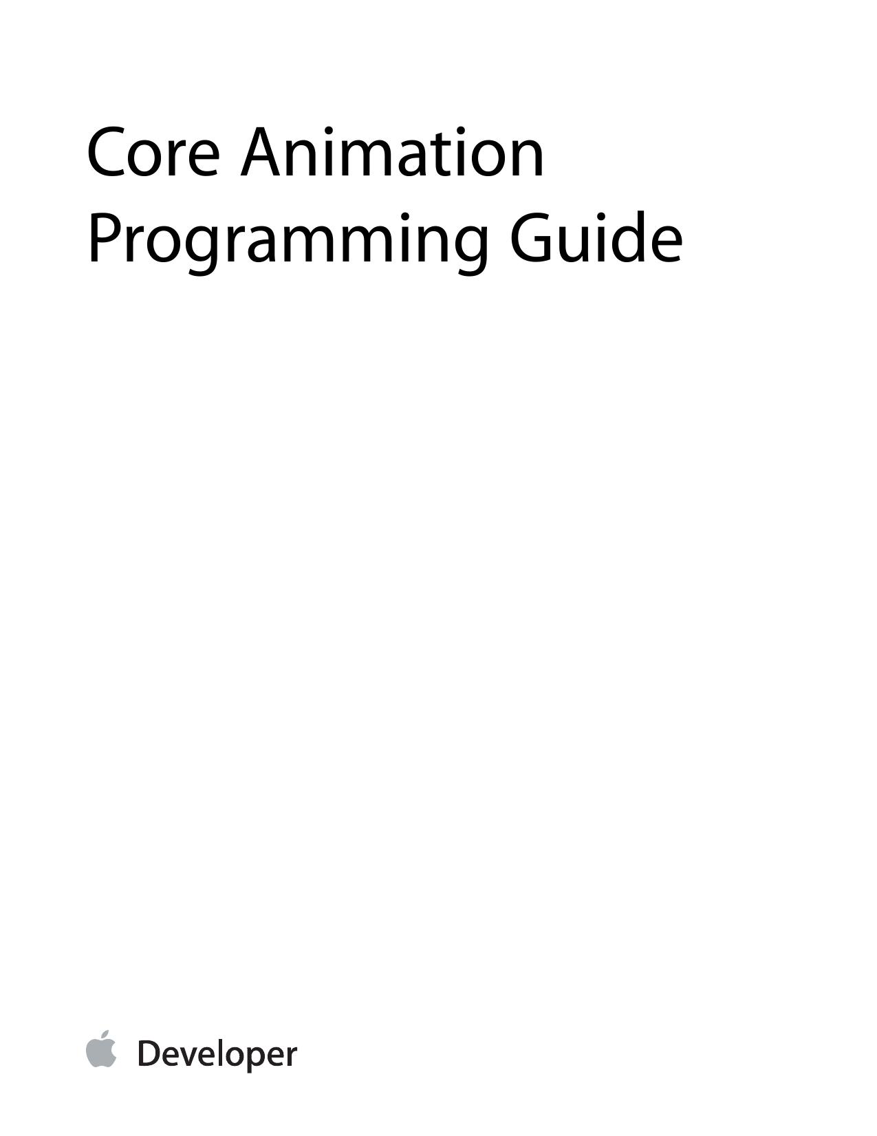 Core Animation Programming Guide