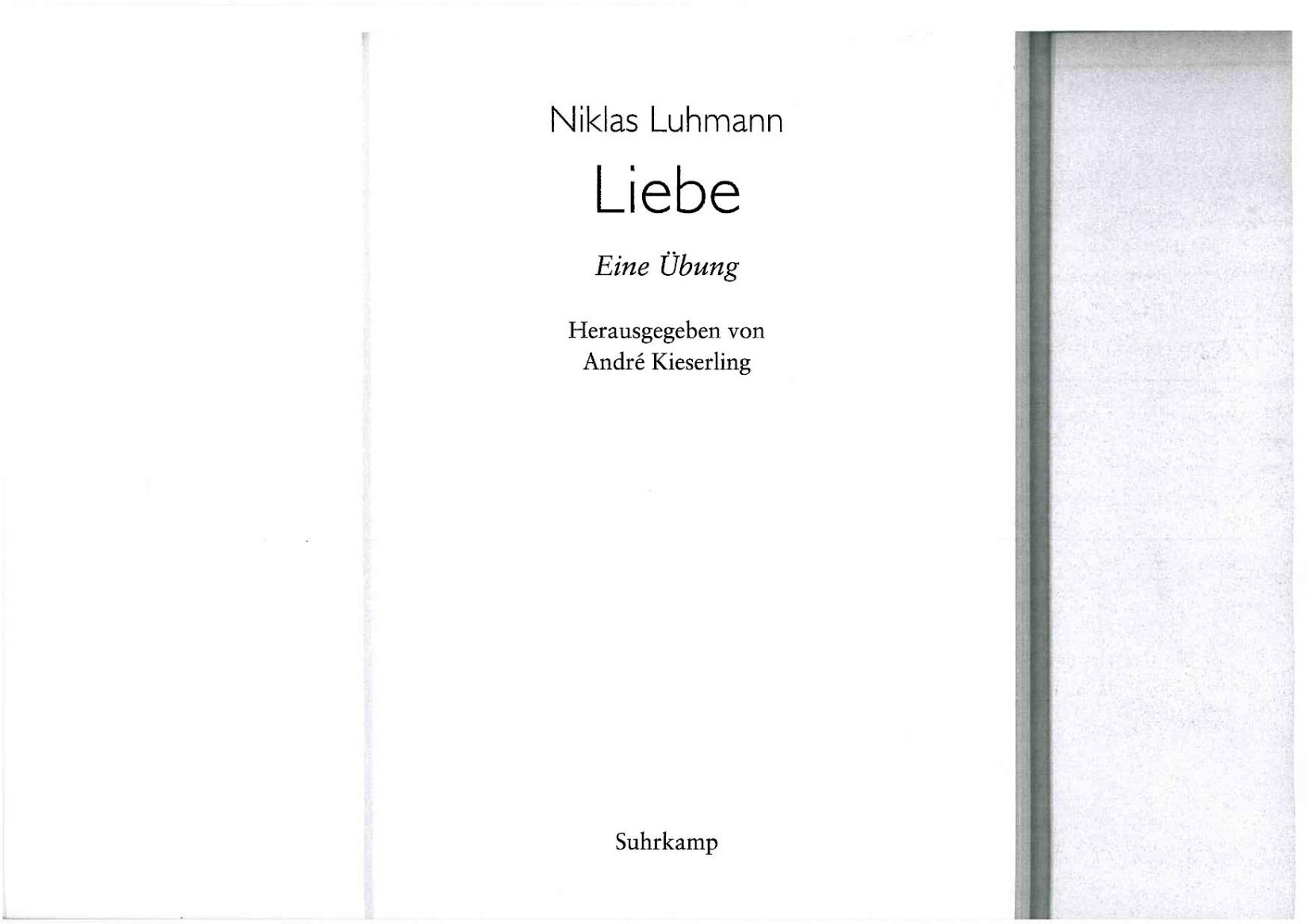 Liebe. Eine Übung