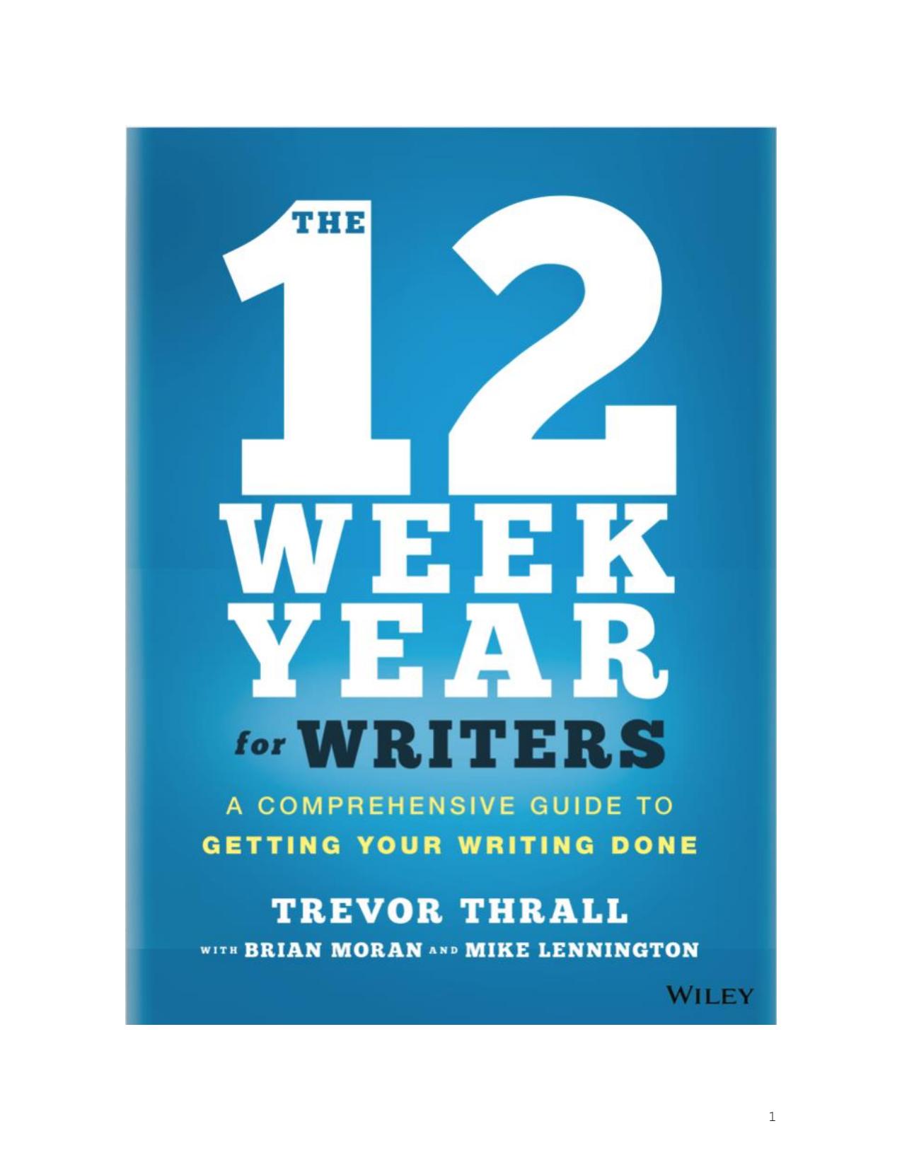 The 12 Week Year for Writers